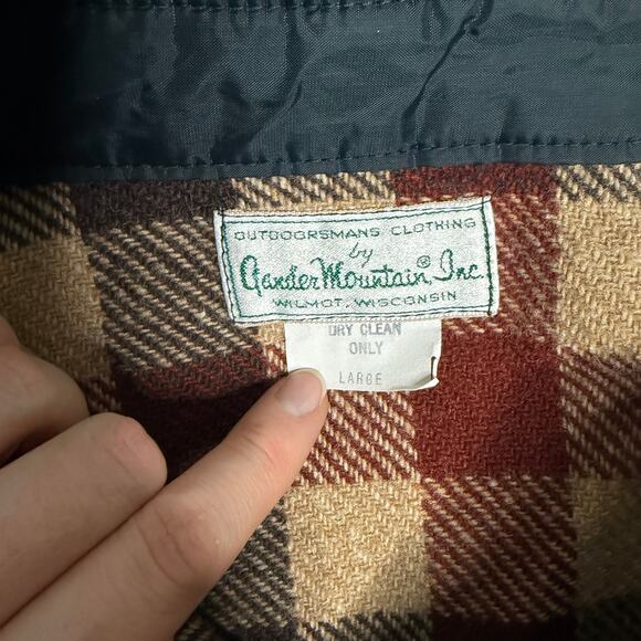 Vintage Gander Mountain Flannel Shirt Jacket Men’s L – Brown Tones - Picture 10 of 13